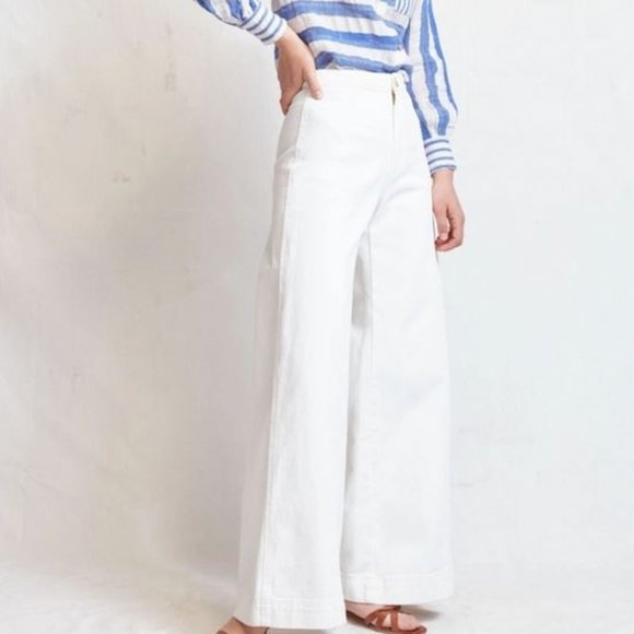 Warm | White Super Wide Leg Pants - Picture 2 of 8